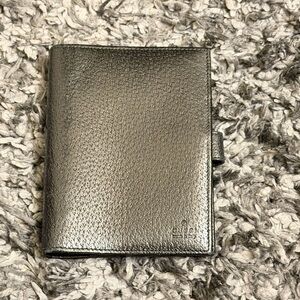 Gucci Black Leather Agenda / Planner Cover – 4” x 5.75” – Made in Italy